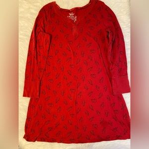Cacique Red Snowman Pajamas‎ Womens Size 14/16 100% Cotton Nightgown